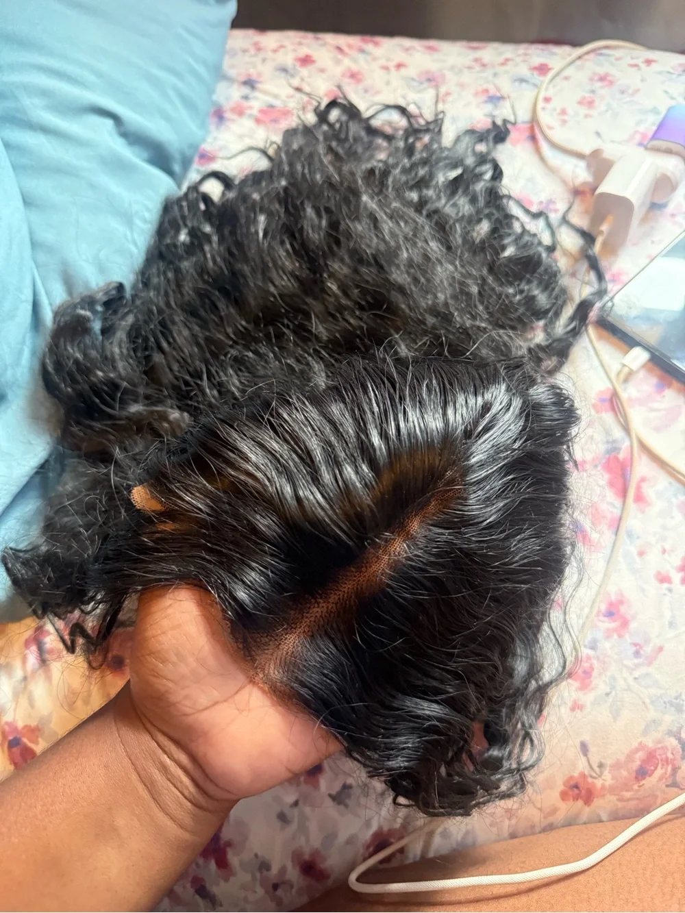 Long Black Wavy Curly Wig with Black